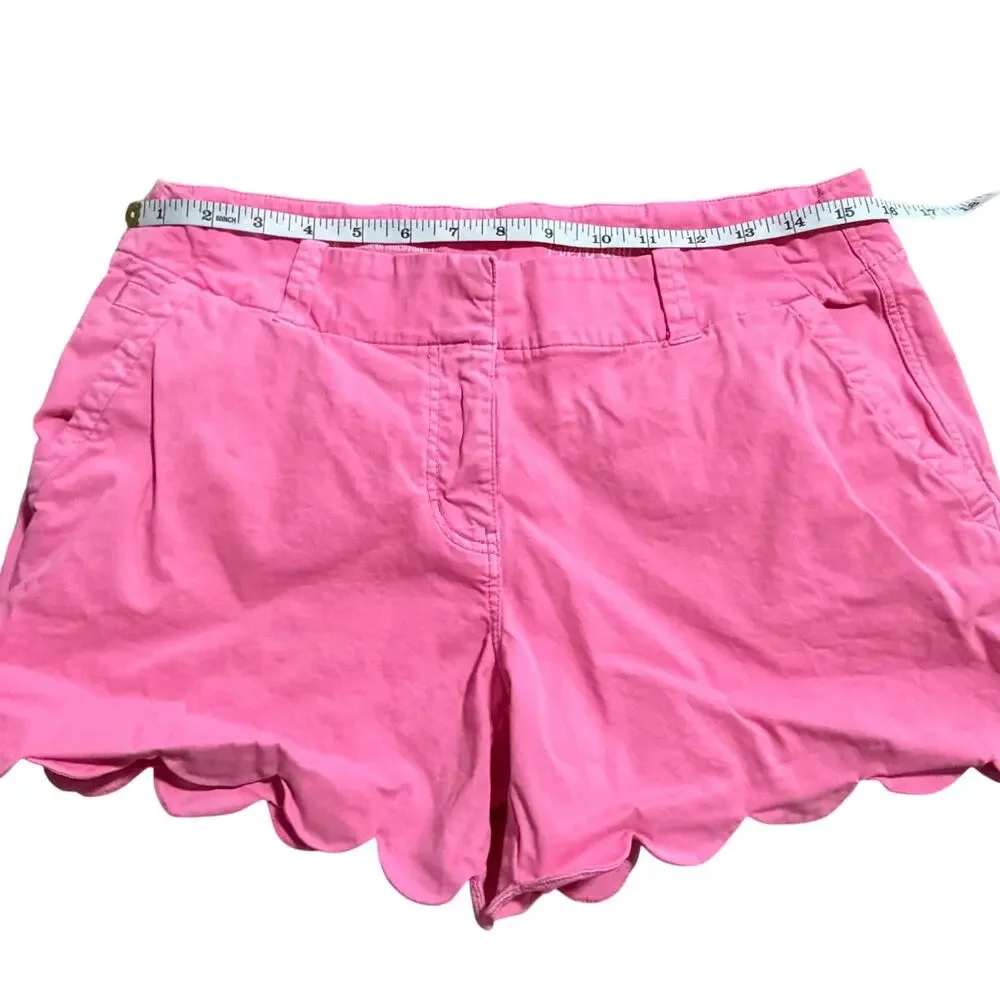 Vineyard Vines Scallop Every Day shorts Malibu Pink sz 6 summer beach preppy